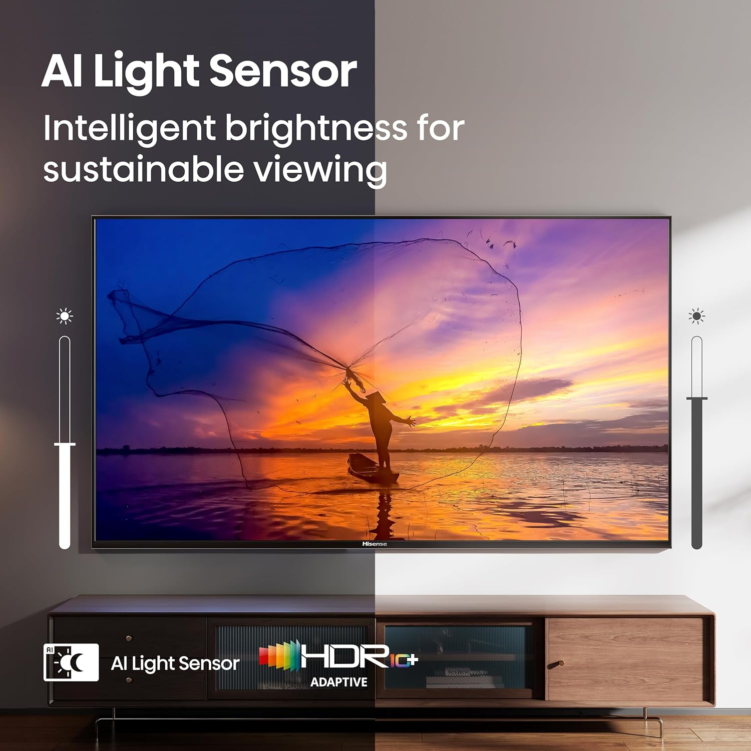 Hisense 43" E6 Cinema Series Hi-QLED 4K UHD Smart Fire TV (43E6QF  2025 Model) - AI Light Sensor  Dolby Vision · Atmos  Voice Remote with Alexa  Motion Rate 120  HDR 10+ Adaptive  Game Mode Plus