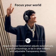 Sennheiser Momentum 4 Wireless Over-Ear Headphones - Bluetooth Headset for Clear Calls with Adaptive Noise Cancellation  Up to 60HR Playtime  Folding Design  Brown