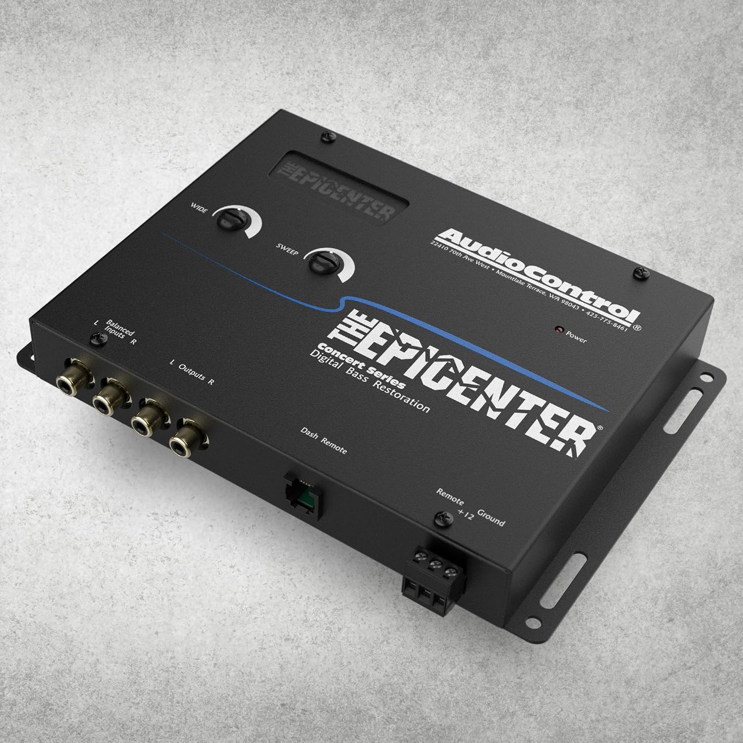 AudioControl The EPICENTER Concert Series Digital Bass Restoration Processor  Car Audio Bass Booster Enhancer with Included Dash Mount Wired Remote Control Knob  ParaBASS  Subsonic Filter (Black)