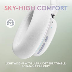 Logitech G735 Wireless Gaming Headset  Customizable LIGHTSYNC RGB Lighting  Bluetooth  3.5 MM Aux Compatible with PC  Mobile Devices  Detachable Mic - White Mist