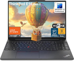 Lenovo ThinkPad E16 G2 Business Laptop Computer  16" FHD+  AMD 8-Core Ryzen 7 7735HS (Beat i7-1360P)  16GB DDR5 RAM  1TB PCIe SSD  WiFi 6E  Fingerprint Reader  Backlit Keyboard  Windows 11 Pro
