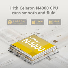 15.6 inch Laptop  Laptops with Celeron N4000  2025 Gaming Laptop for 8GB LPDDR4 256GB SSD  IPS FHD 1920x1080  WiFi+BT4.2+Mini HDMI+TF Card Slot  Traditional Laptops Computers Convertible 180° Netbook