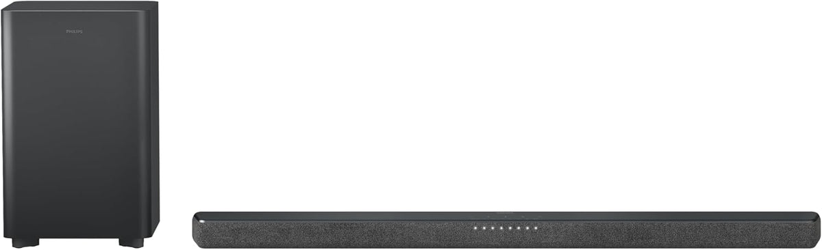 Philips TAB6200 2.1 Channel Soundbar with Wireless Subwoofer - Bluetooth  HDMI eARC  Dolby Atmos  DTS Virtual:X  240W Max Power  Black