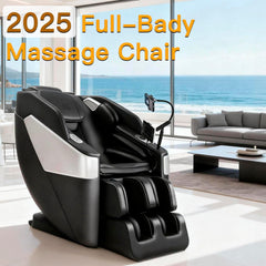 F&G Massage Chair Full Body Zero-Gravity SL Track Massage Chair  5 Level Heating Function and Airbag Massage Foot Rollers Phone Charging