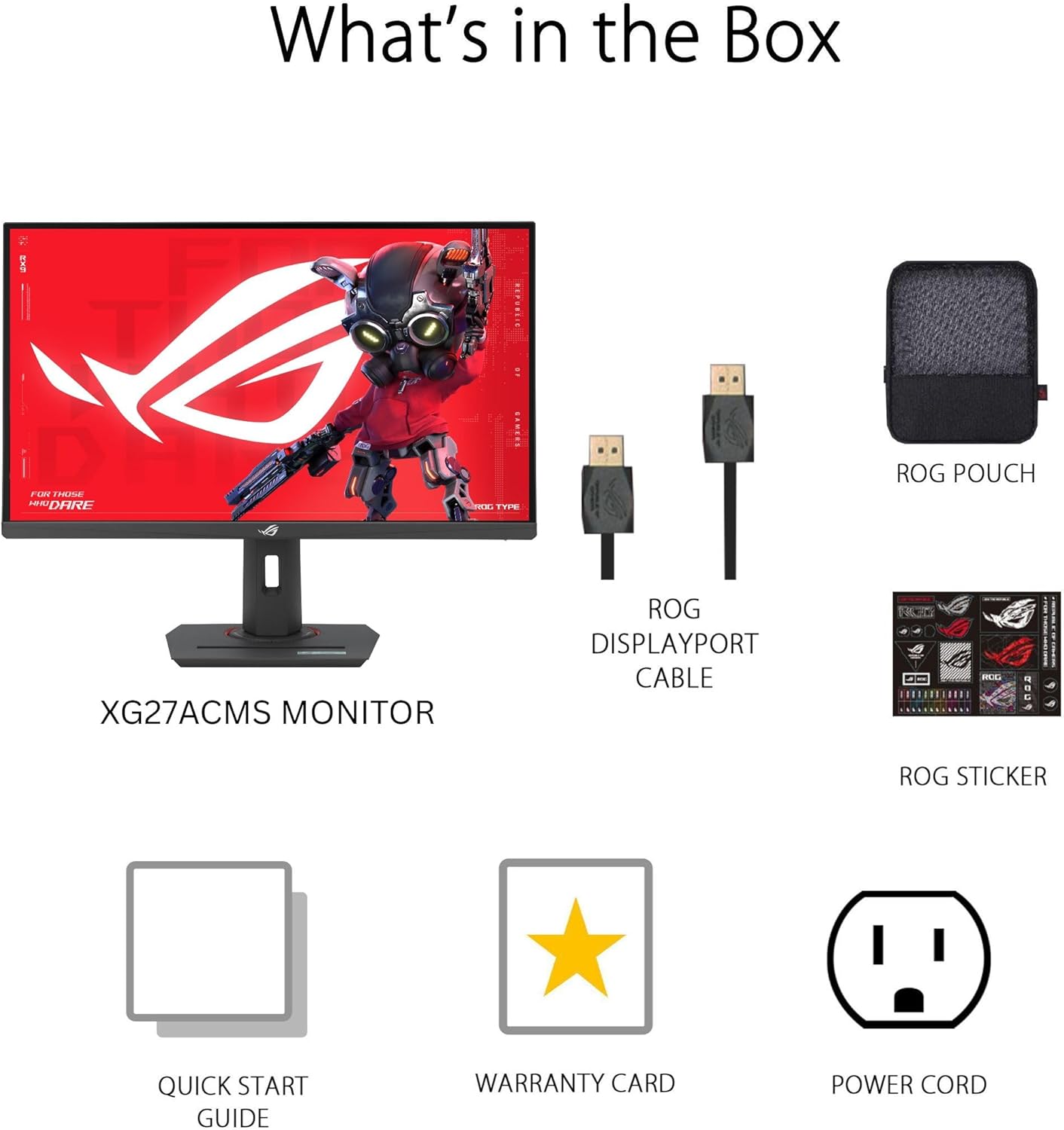 ASUS ROG Strix 27” 1440P USB-C HDR Gaming Monitor (XG27ACMS) – QHD (2560 x 1440)  320Hz  0.3ms  Fast IPS  Extreme Low Motion Blur Sync  G-SYNC Compatible  DisplayWidget  Tripod Socket  3 yr Warranty