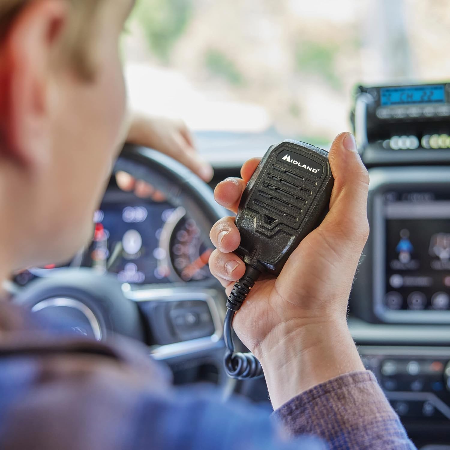Midland MXT500 50-Watt GMRS Mobile Radio - for Farms  Ranches  Overlanding  Trails  and Off-Roading - 8 Repeater Channels  Compact Design  External Magnetic Mount  2.1dB Unity Gain Antenna