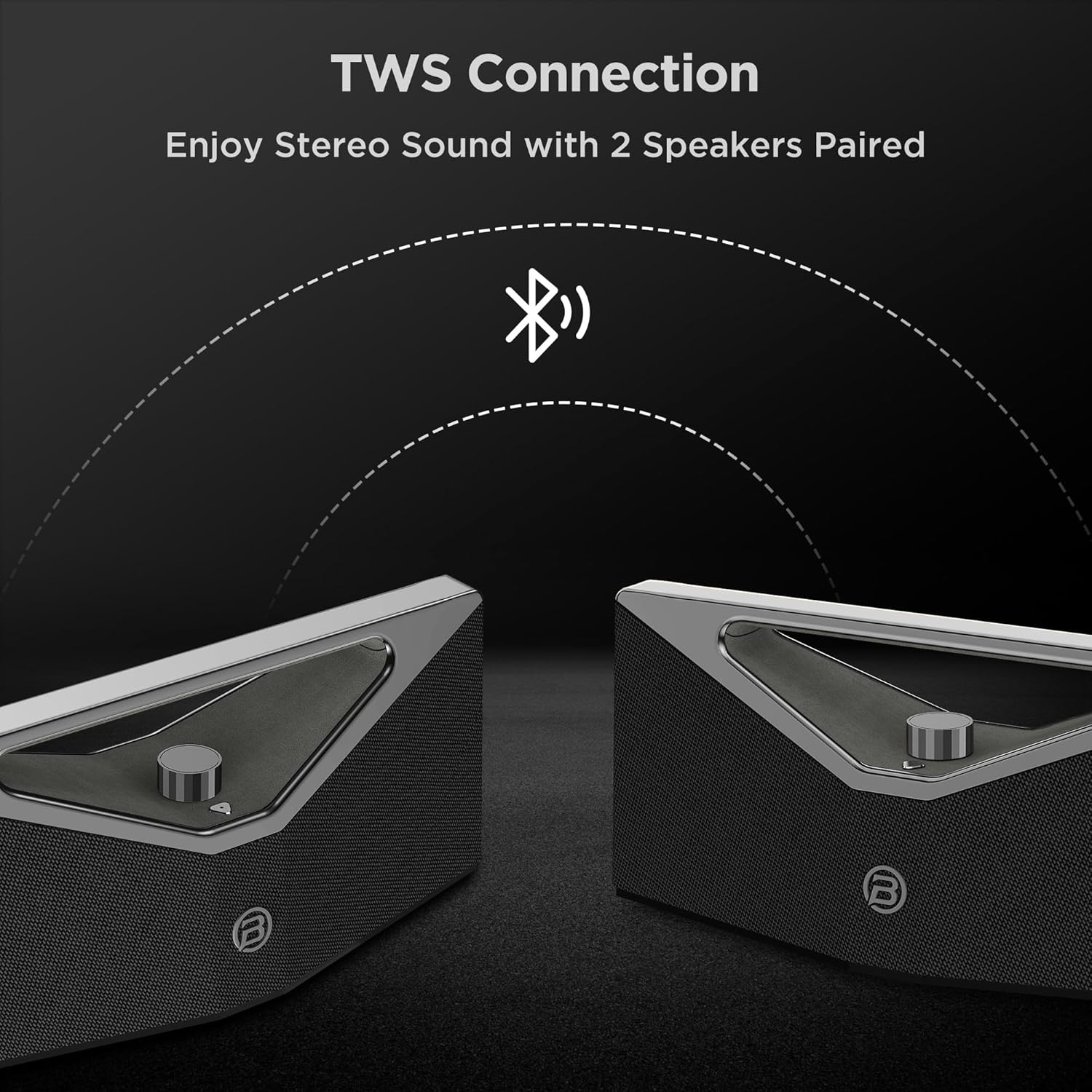 BUGANI Hi-Res Audio Bluetooth Speaker Loud 160W  Large Portable Bluetooth Speaker with Deep Bass Subwoofer  TWS Wireless Stereo  Waterproof Outdoor Party Speaker  12H Playtime Gray