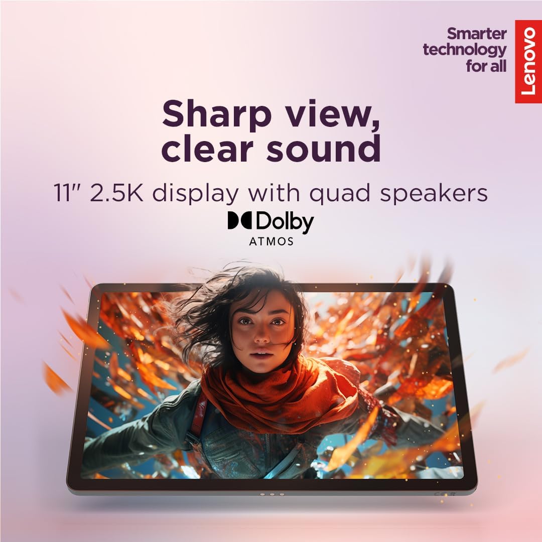 Lenovo Idea Tab - College Tablet - 11″ 2.5K IPS Touchscreen Display - 90Hz - MediaTek Dimensity 6300-8 GB Memory - 256 GB Storage - Integrated Arm Mali-G57 MC2 - Tab Pen and Folio Case