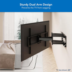Mount-It! Heavy Duty XXL Full Motion TV Wall Mount for Extra Large TVs  max VESA 900x600  Holds up to 264lb  Swivel Tilt Extension Adjustable TV Mount for 60" 65" 75" 80" 85" 90" 98" 100" 115" 120 in