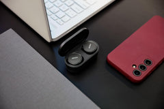 Denon PerL Pro True Wireless Earbuds - Adaptive Active Headphones Wireless Noise Canceling  Masimo Adaptive Acoustic Technology  Spatial Audio  32Hr Battery Life  Wirefree Charging  Black
