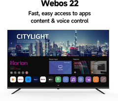 HORION 43 inch Smart TV  4K UHD LED TV with WebOS 22  Ultra Slim Television with Mega Contrast  HDR10  Dolby Audio - Streaming Live  Bluetooth  Hdmi  WiFi ((P6D Series)