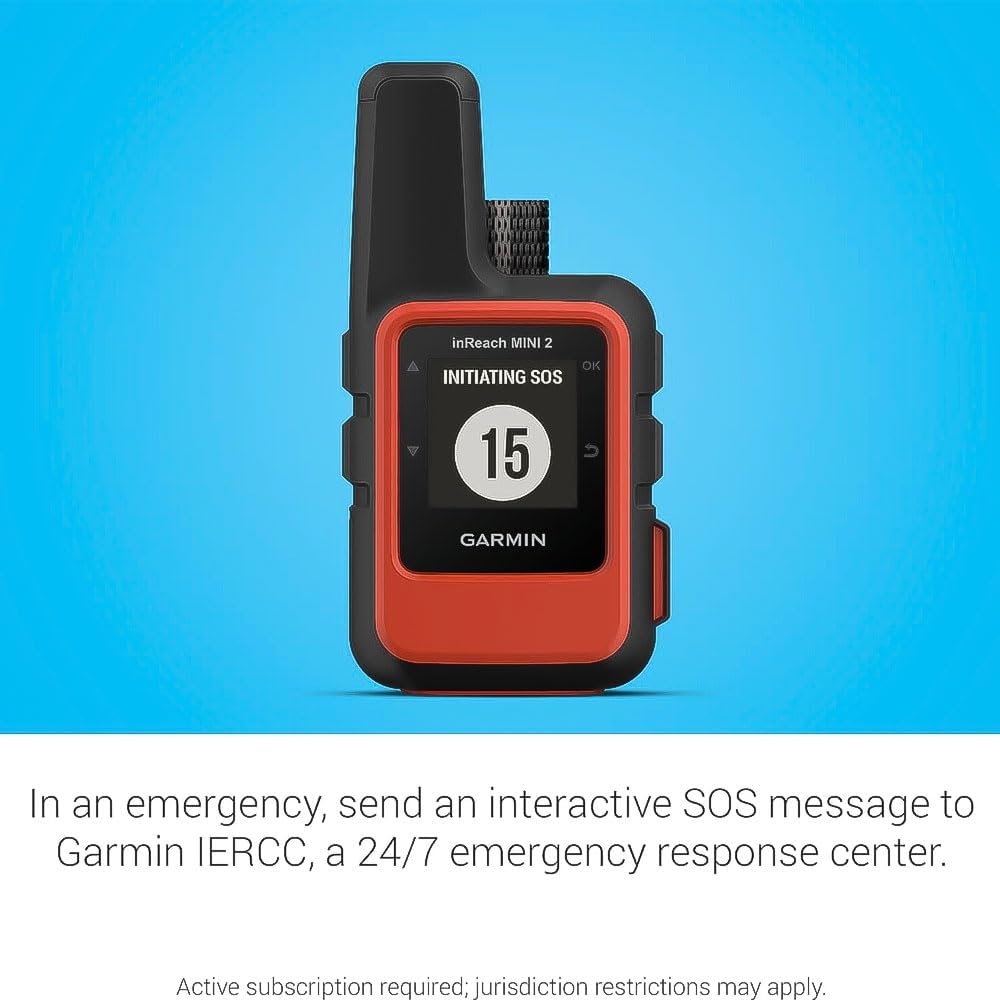 Garmin inReach Mini 2  Lightweight and Compact Satellite Communicator  Hiking Handheld  Orange - 010-02602-00