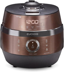 CUCKOO High Pressure Rice Cooker 6-Cup Uncooked / 12-Cup Cooked with Induction Heating Technology, Versatile Rice Maker with 16 Menu Options and Steam Plate, Voice Guide, Copper (CRP-JHR0609F)