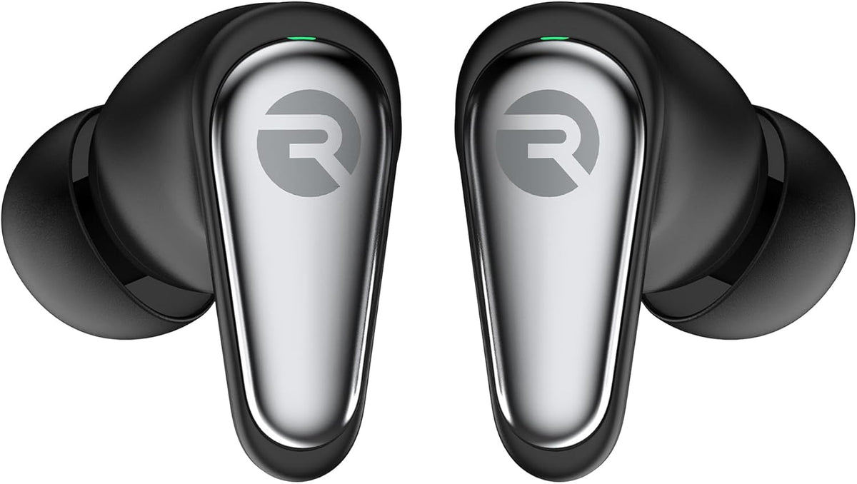 Raycon Pro Earbuds Wireless Bluetooth + 6 Microphones with Hybrid Active Noise Canceling  Sweat & Water-Resistant Earphones  Premium Wireless Ear Buds Bluetooth 40 Hours Playtime (Black)