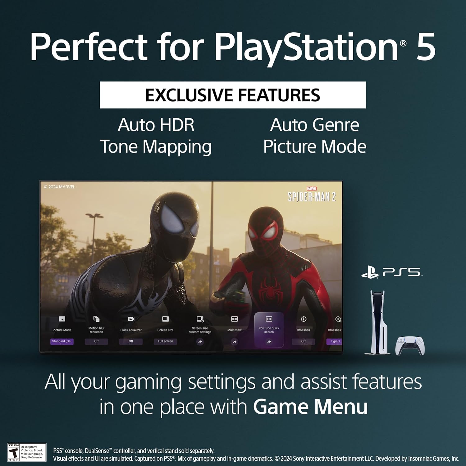 Sony BRAVIA 8 II 65 Inch TV  QD OLED  4K Smart Google TV  XR Processor with AI Technology  Ultra Slim Design  120hz Television  Dolby Vision/Atmos  Exclusive Features for PS5  K-65XR80M2  2025 Model