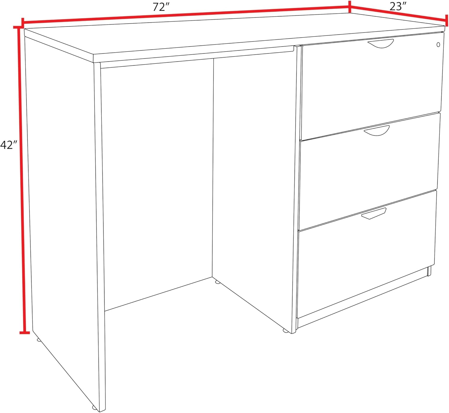 Regency Legacy Stand Up Side to Side Lateral File/Desk- Ash Grey