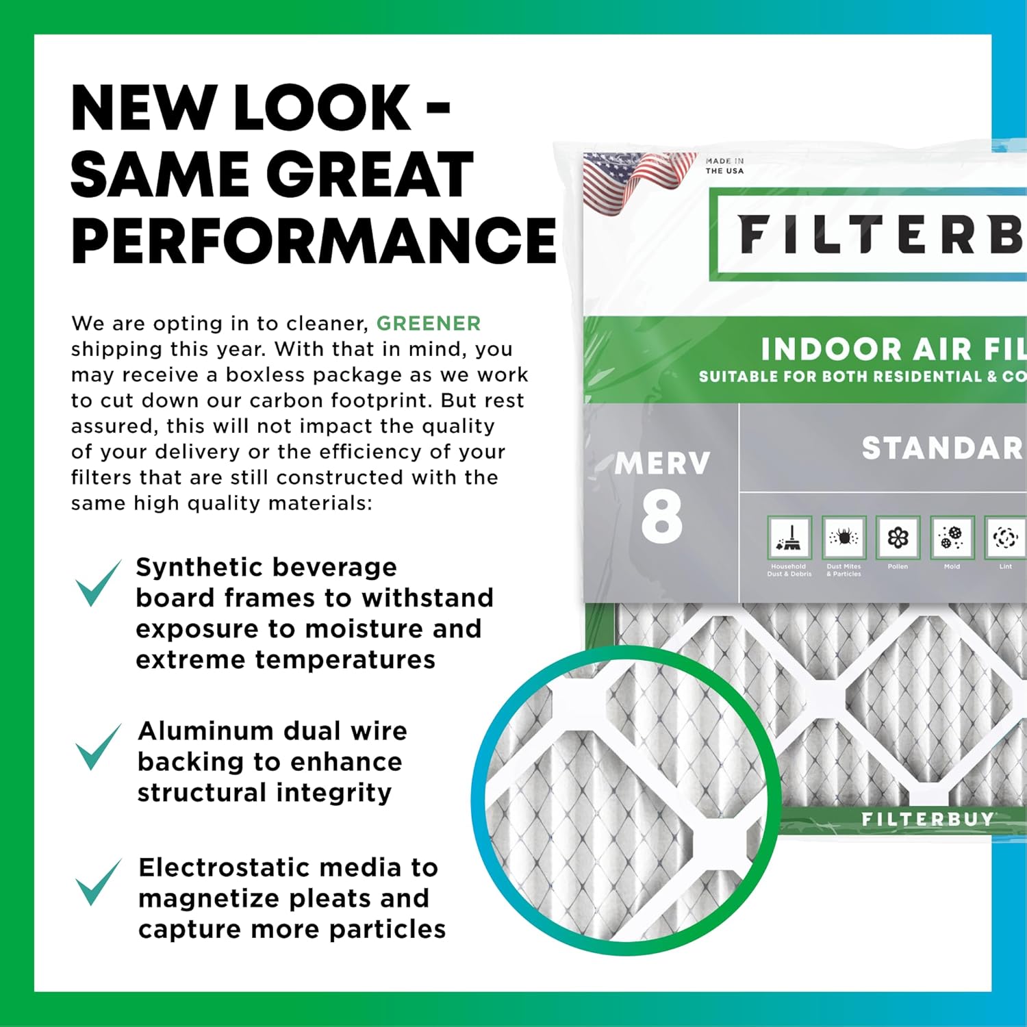 Filterbuy 12x36x4 Air Filter MERV 8 Essential Dust & Allergy Defense (12-Pack), Electrostatic Pleated HVAC AC Furnace Filters Replacement, Made in USA (Actual Size: 11.50 x 35.50 x 3.63)
