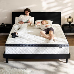 King Size Mattress in a Box, 12 Inch Hybrid Mattress with Individual Pocket Spring & Memory Foam, Soft, Motion Isolation, Medium Firm Comfort for Pressure Relief, CertiPUR-US Certified