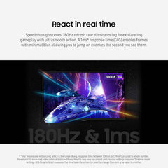 SAMSUNG 32-Inch Odyssey G50D Series QHD Fast IPS G-Sync Compatible Gaming Monitor  1ms  VESA DisplayHDR 400  180Hz  AMD FreeSync  Adjustable Stand  Eye Saver Mode  LS32DG502ENXZA  2024