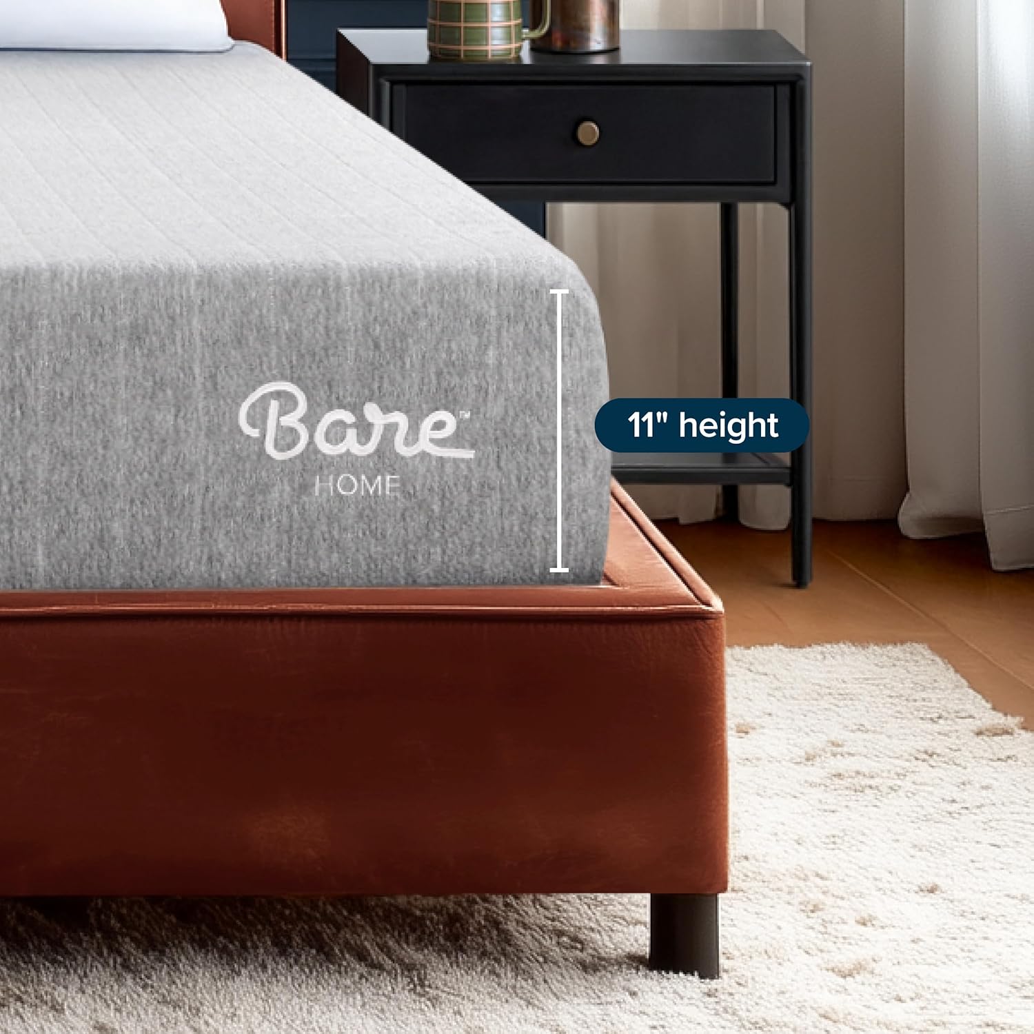 Bare Home King Mattress - Medium Firm - Extra Thick Visco Elastic Memory Foam - CertiPUR-US Certified - Support & Pressure Relief - Minimal Motion Transfer - 100 Night Trial