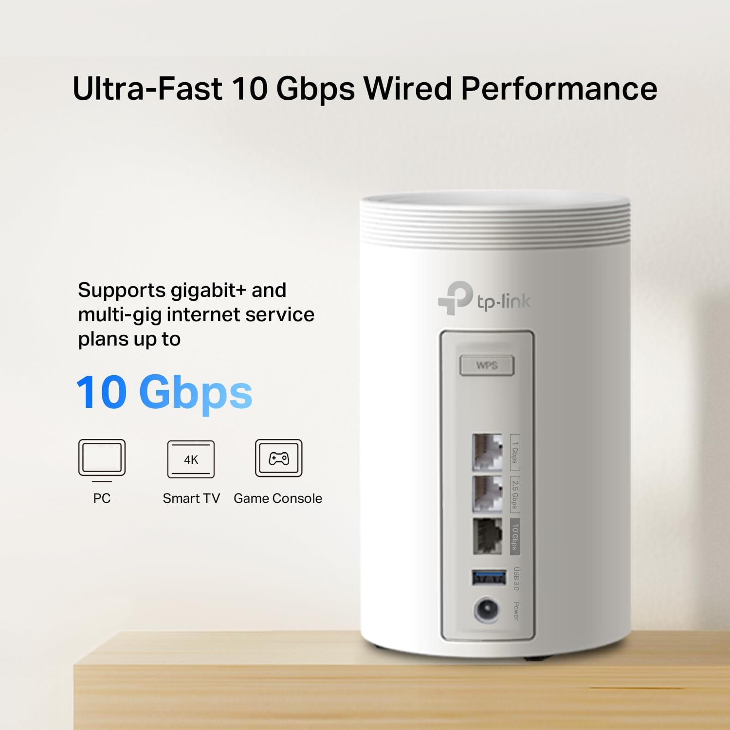 TP-Link Deco 7 Pro BE14000 Tri-Band Wi-Fi 7 Whole Home Mesh System | 8-Stream 14 Gbps | 10 Gbps WAN/LAN Port | Up to 8100 Sq.ft  200 Devices Capacity | 320 MHz  HomeShield  AI-Roaming (BE67 2-Pack)