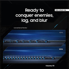SAMSUNG 34' Odyssey G5 Ultra-Wide Gaming Monitor with 1000R Curved Screen  165Hz  1ms  FreeSync Premium  Large Display  Eye Comfort  Multiple Ports  WQHD  LC34G55TWWNXZA  Black