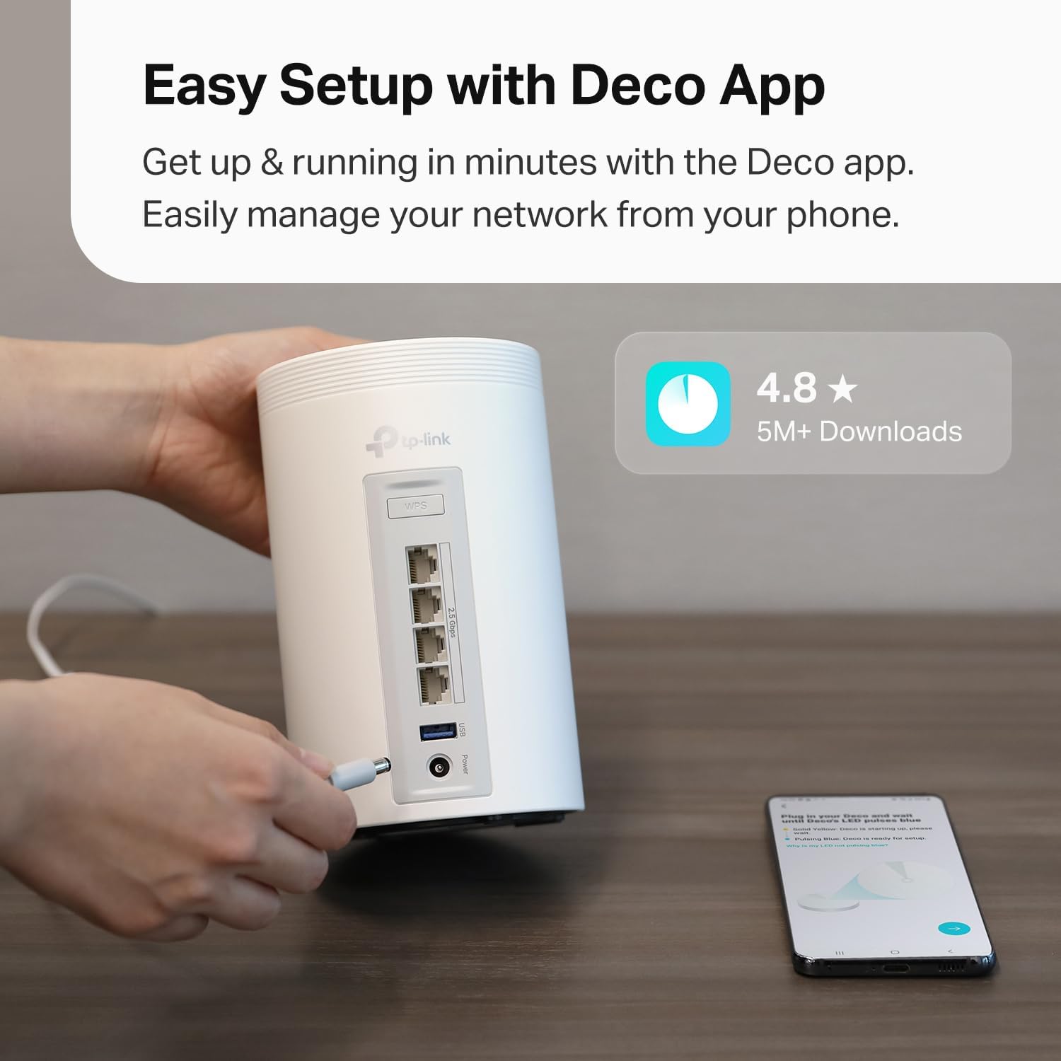 TP-Link Deco 7 Pro BE63 Tri-Band WiFi 7 BE10000 Whole Home Mesh System - 6-Stream 10 Gbps  4x2.5G Ports Wired Backhaul  4X Smart Internal Antennas  VPN  HomeShield  Free Expert Support (3-Pack)