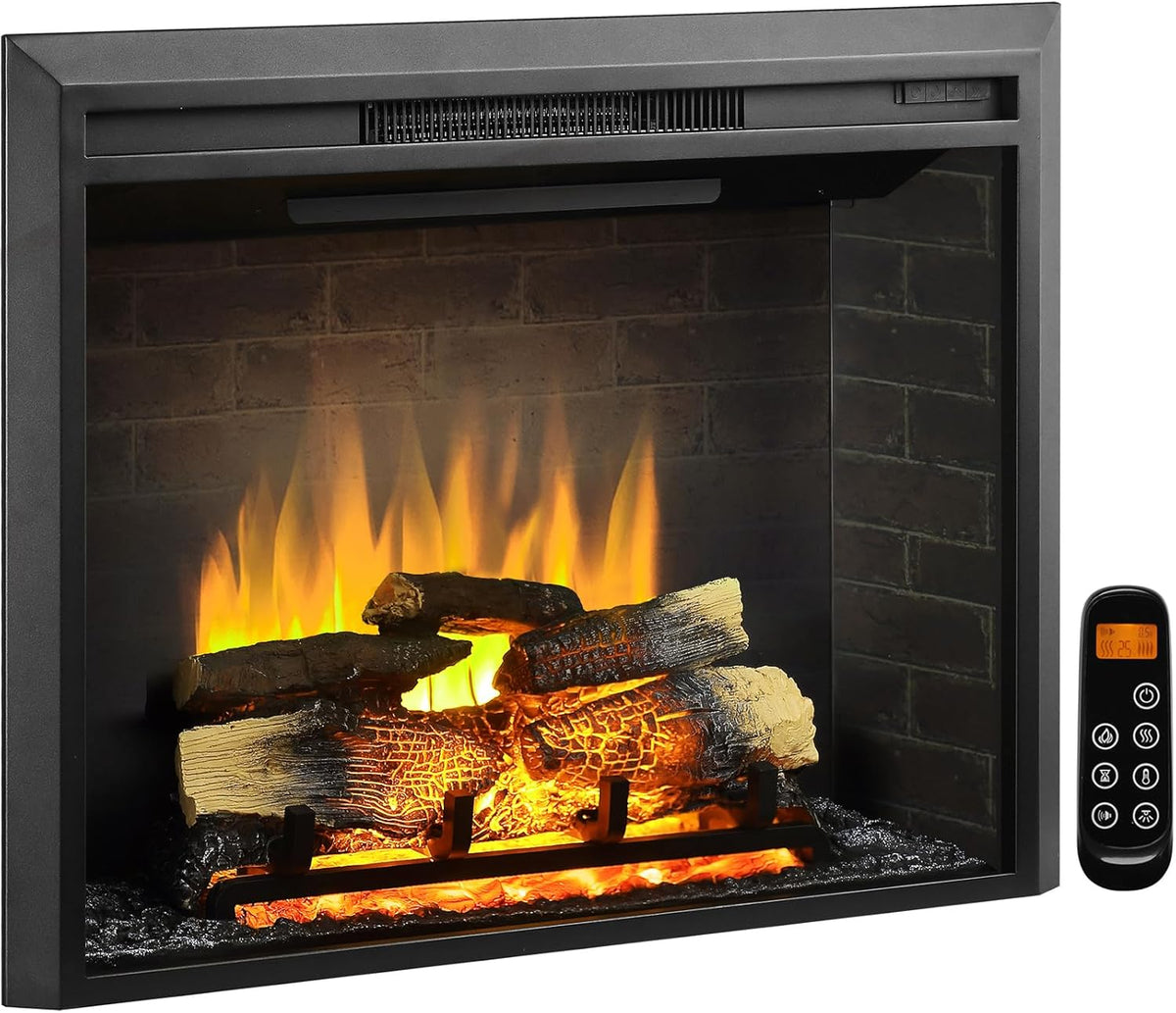 LegendFlame Carl 35" W Electric Fireplace Insert (EF264), Fireplace Heater 750/1500W, Fire Crackling Sound, Remote Control…