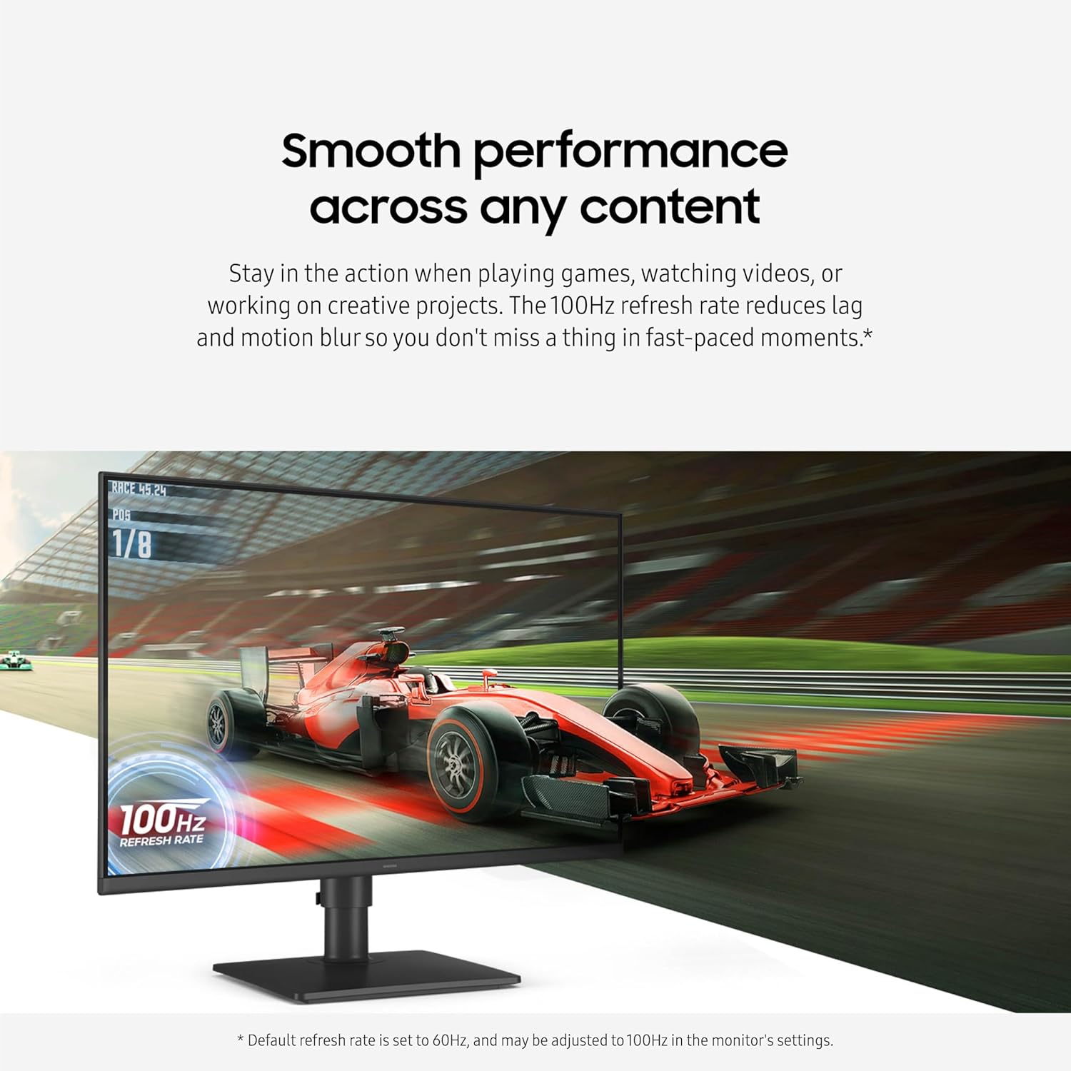 Samsung 24” (S40GD) Borderless Business Monitor with IPS Panel  100Hz Refresh Rate  Eye Saver Mode  Ergonomic Design  Game Picture Mode  LS24D402GANXGO  3 Yr Warranty