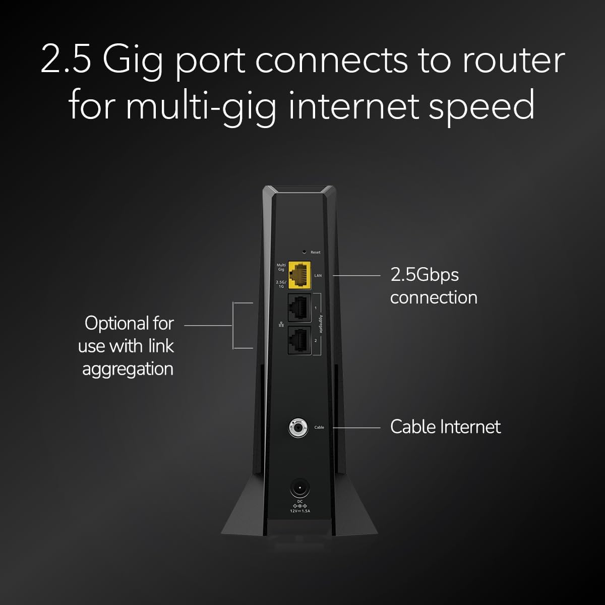 NETGEAR Nighthawk DOCSIS 3.1 Mid/high-Split Cable Modem (CM3000-1AZNAS) – Approved for Today’s Fastest Speeds - Works With all Cable Providers  Incl. Xfinity  Spectrum  Cox - Cable Plans up to 2.5Gbps
