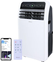 Shinco 12,000 BTU Portable Air Conditioner with WiFi, Portable AC Unit with Built-in Cool, 3-in-1 Cooling Fan & Dehumidifier for Rooms up to 400 Sq.Ft, Remote, 24H Timer, Installation Kits