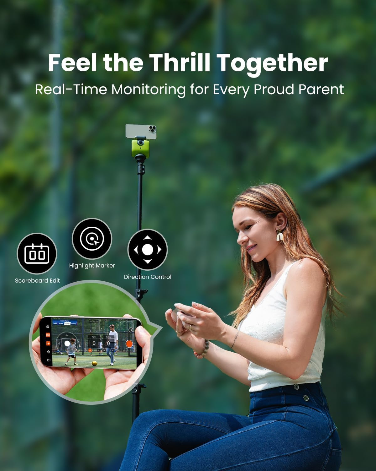 XbotGo Chameleon AI Auto Sports Action Camera - 4K 60FPS Soccer Camera and Basketball Tracking Camera for Team Sports  Live Streaming  No Subscription  Works with iOS & Android (Lava Graphite)