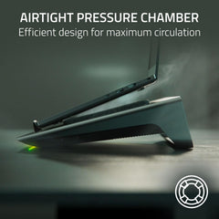 Razer Laptop Cooling Pad: Adaptive Smart - Intelligent Fan Control - Airtight Pressure Chamber - Fits Most Laptops & Macbooks 14” to 18" - Preset & Custom Fan Curves - 3 Port USB Type A - Chroma RGB