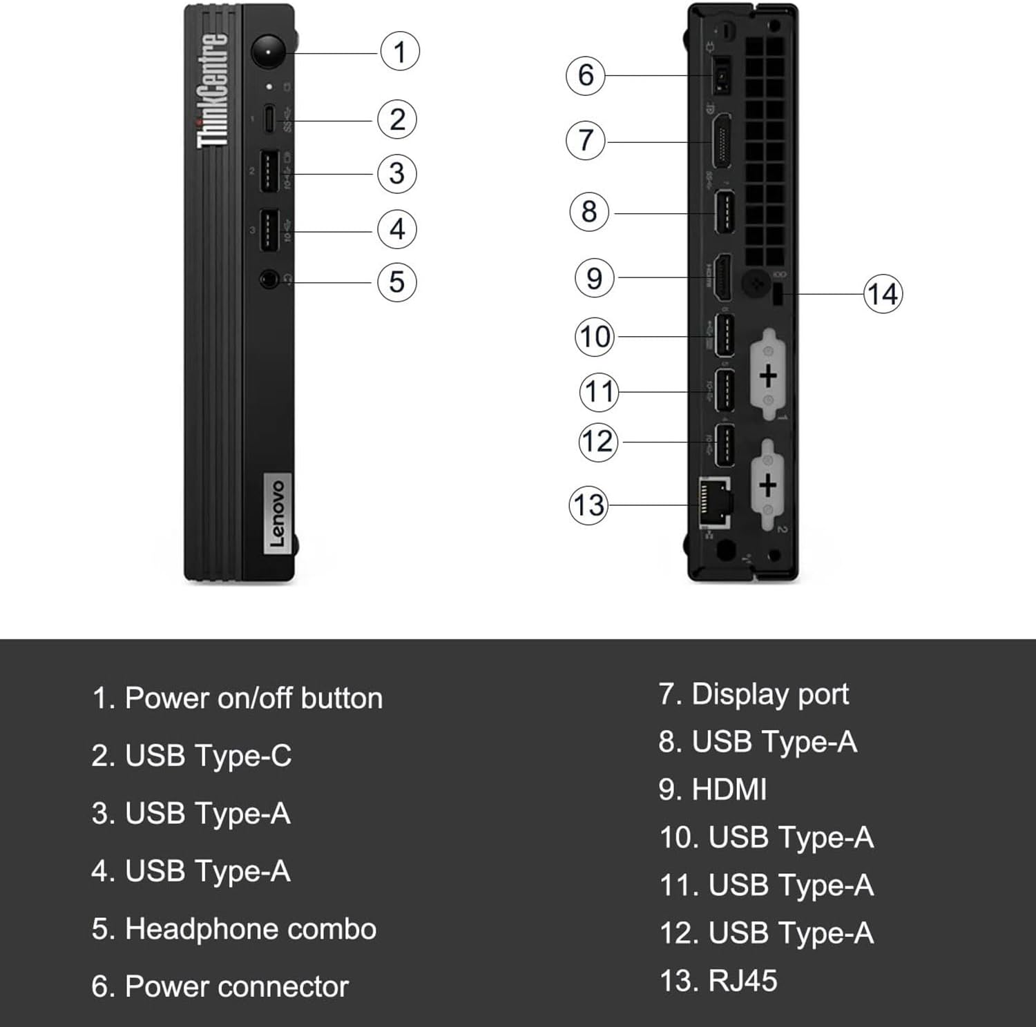 Lenovo ThinkCentre M70q Gen 4 MFF 1L Tiny Mini Business Desktop Computer  32GB DDR5  1TB PCIe SSD  Intel 10-Core i5-13400T (Beat i7-12700T)  WiFi 6  HDMI  DisplayPort  Windows 11 Pro  Vent-Hear