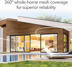 NETGEAR Orbi 770 Series Tri-Band WiFi 7 Mesh Network System (RBE773) - Router + 2 Satellite Extenders  Security Features  Up to 11Gbps  Covers up to 8 000 sq. ft.  100 Devices  2.5 Gig Internet Port
