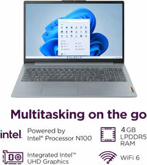 Lenovo IdeaPad Slim 3i - 15.6“ FHD Dispaly - Intel 4 Cores - Microsoft 365 Included - 1.1TB Storage | 128GB SSD and 1TB Cloud  Military-Grade  no Mouse | Learn  Work  Quality and Stream