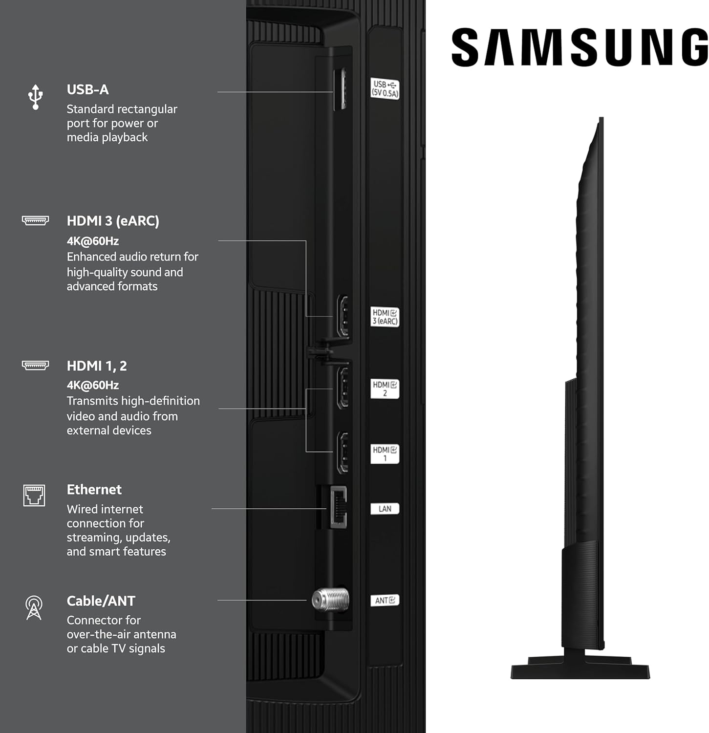 Samsung 55-Inch Class QLED Q7F Series Samsung Vision AI Smart TV (2025 Model  55Q7F) Quantum HDR  Object Tracking Sound Lite  Q4 AI Gen1 Processor  4K upscaling  Gaming Hub  Alexa Built-in