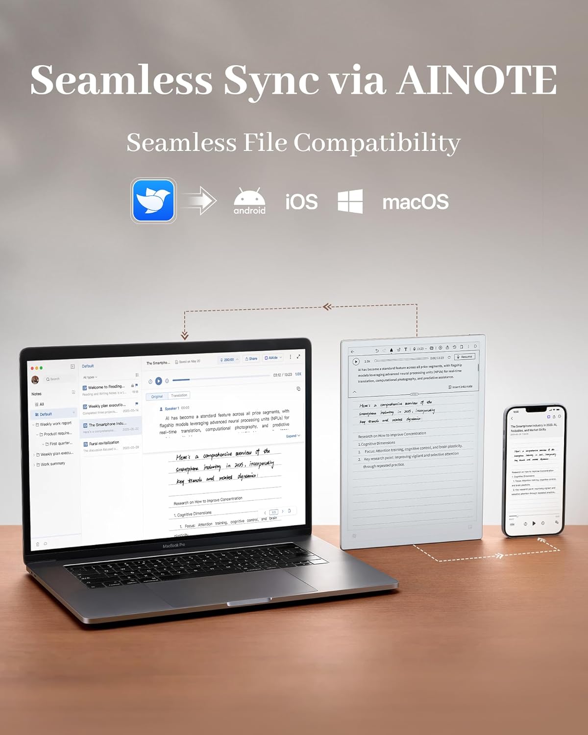 iflytek AINOTE 2  10.65" E-Ink Tablet  AI Note Taking Tablet for Meeting  Ultra-Thin 4.2mm Digital Notebook with Voice-to-Text  16-Language Transcription  Handwritten-to-Text  Ideal for Work&Study