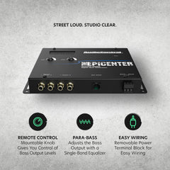 AudioControl The EPICENTER Concert Series Digital Bass Restoration Processor  Car Audio Bass Booster Enhancer with Included Dash Mount Wired Remote Control Knob  ParaBASS  Subsonic Filter (Black)