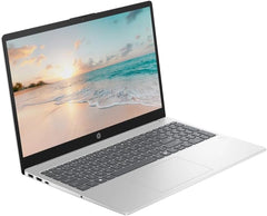 HP 15.6" FHD Business & Student Laptop Computer  16GB RAM 512GB SSD  8-Cores Intel Core i3 Processor  Windows 11  Fingerprint Reader  PLUSERA Earphones & 8-in-1 Hub Included  Natural Silver