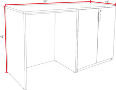 Regency Legacy Stand Up Side to Side Storage Cabinet/Desk- Cherry