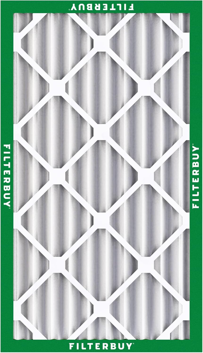 Filterbuy 12x36x4 Air Filter MERV 8 Essential Dust & Allergy Defense (12-Pack), Electrostatic Pleated HVAC AC Furnace Filters Replacement, Made in USA (Actual Size: 11.50 x 35.50 x 3.63)