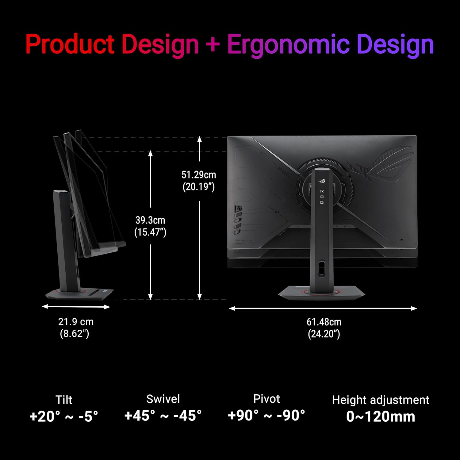 ASUS ROG Strix 27” 1440P USB-C HDR Gaming Monitor (XG27ACMS) – QHD (2560 x 1440)  320Hz  0.3ms  Fast IPS  Extreme Low Motion Blur Sync  G-SYNC Compatible  DisplayWidget  Tripod Socket  3 yr Warranty