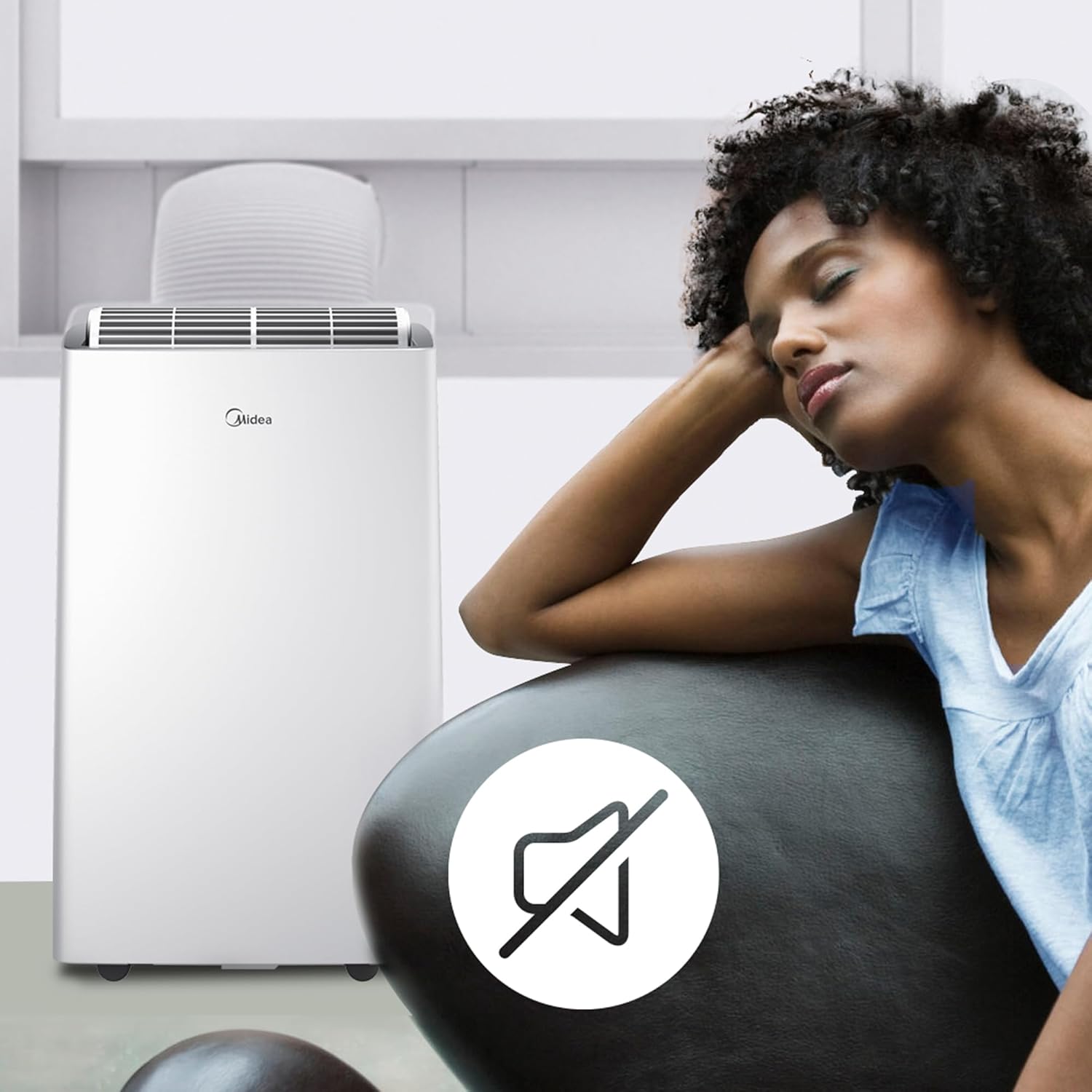 Midea Duo 14,000 BTU (12,000 BTU SACC) High Efficiency Inverter Quiet Portable Air Conditioner,with Heat up to 550 Sq. Ft., with Remote Control & Window Kit (Renewed)
