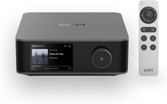 WiiM Amp Ultra with Voice Remote 2 | 100W Streaming Amplifier with Premium ESS ES9039Q2M DAC & Dual TI TPA3255 Amps | Built-in RoomFit EQ & Touchscreen | HDMI ARC  Optical  RCA Inputs | Space Gray