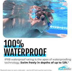 H2O Audio TRI 2 Multisport Waterproof Bone Conduction Open Ear Headphones  Bluetooth 5.3 for Running and Cycling  MP3 Mode for Swimming  8GB Memory  8.5-Hour Battery  Black/Blue