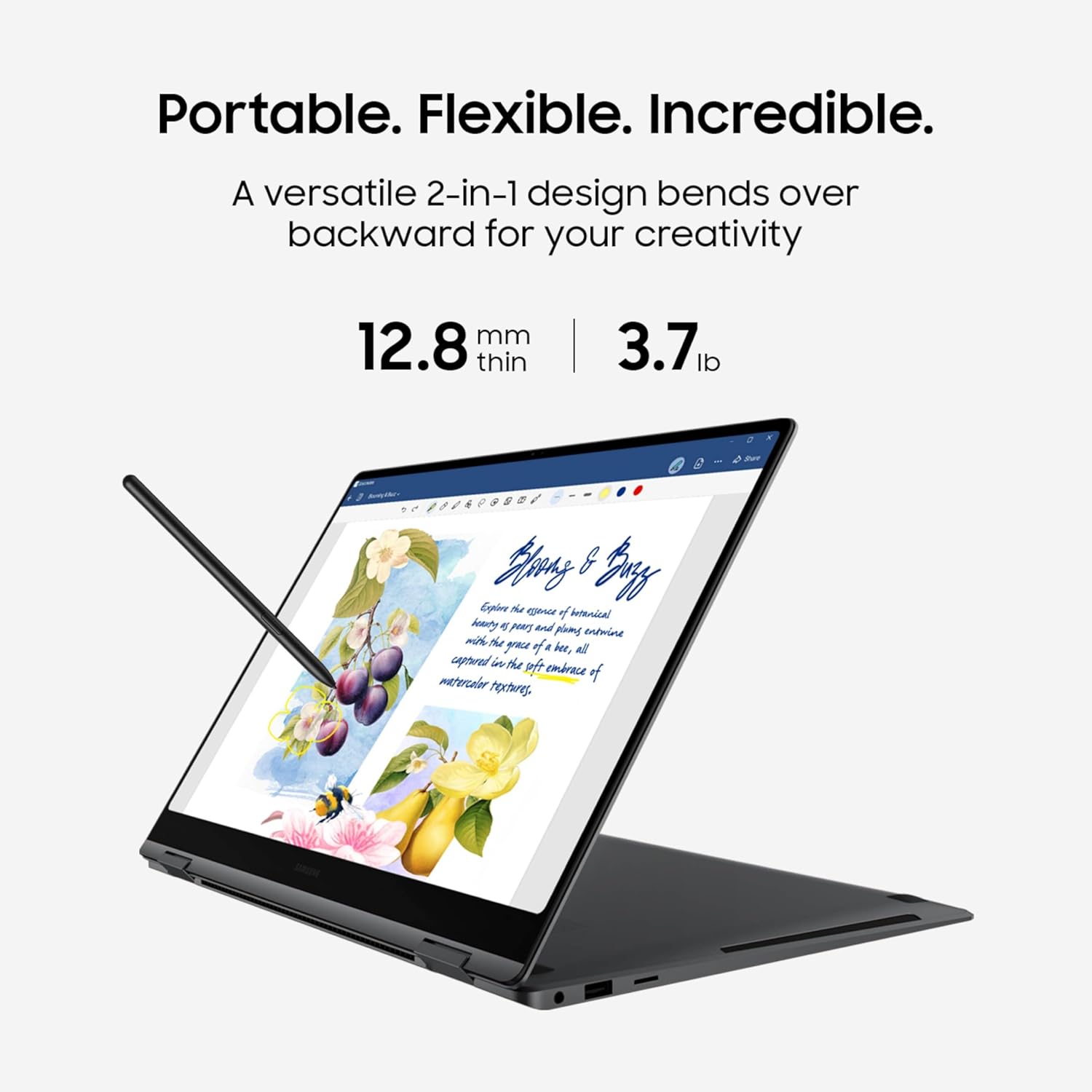Samsung 16” Galaxy Book5 Pro 360 Copilot+ PC  AI Business Laptop  Windows 11 Pro  Intel Core Ultra 7 Processor 258V  3K AMOLED Touchscreen  32GB / 1TB  120HZ  2025 Model NP964QHA-KG2US  Gray