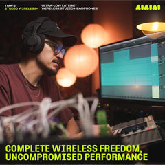 AIAIAI TMA-2 Studio Wireless+ Headphones Over Ear  W+ Link Technology  Fully Modular Construction  Uncompressed Wireless Audio  Premium Memory Foam Cushions  Ergonomic Creator Headband