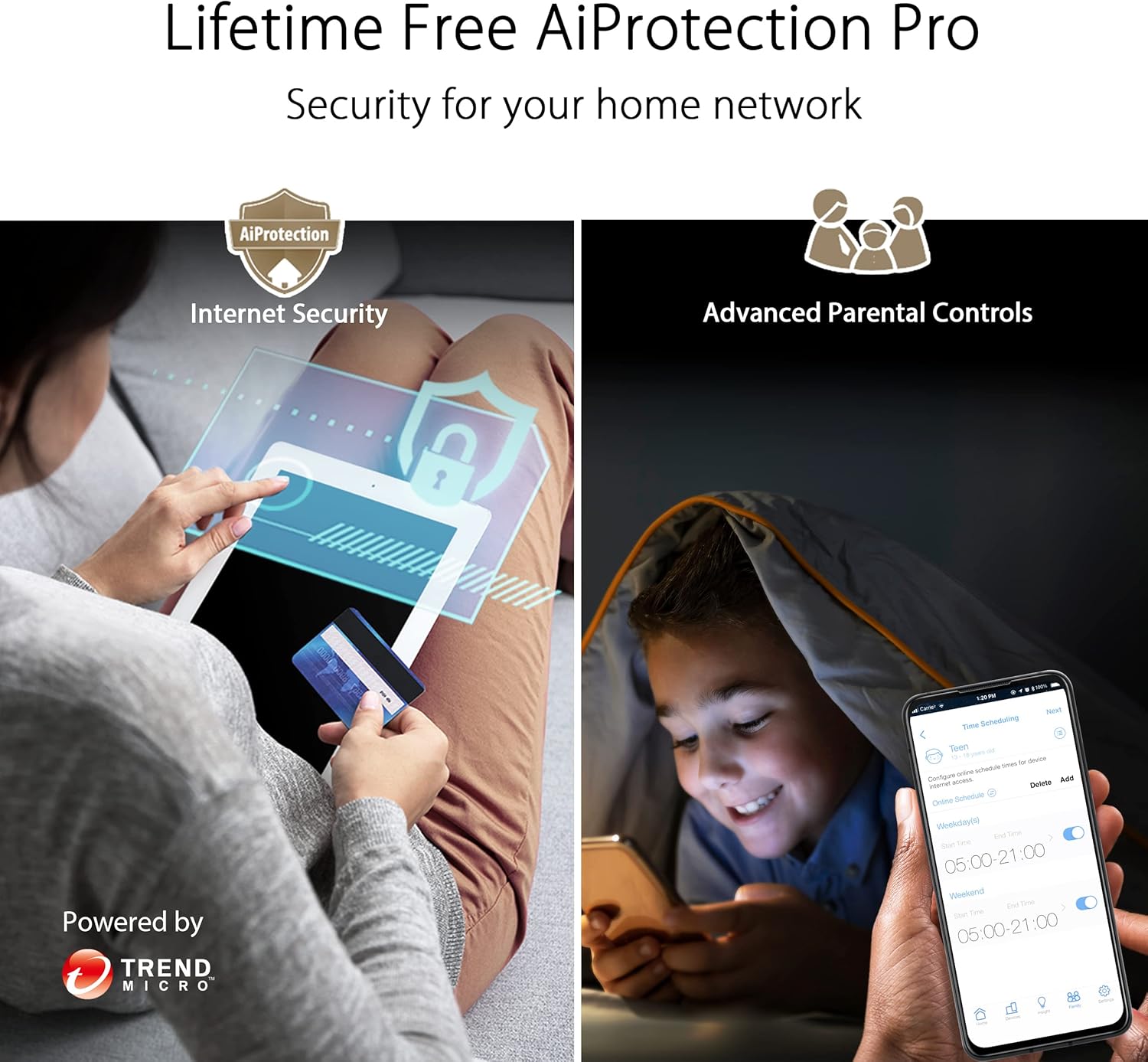 ASUS ZenWiFi XT9 AX7800 Tri-Band WiFi6 Mesh WiFiSystem (2Pack)  802.11ax  up to 5700 sq ft & 6+ Rooms  AiMesh  Lifetime Free Internet Security  Parental Controls  2.5G WAN Port  UNII 4  White