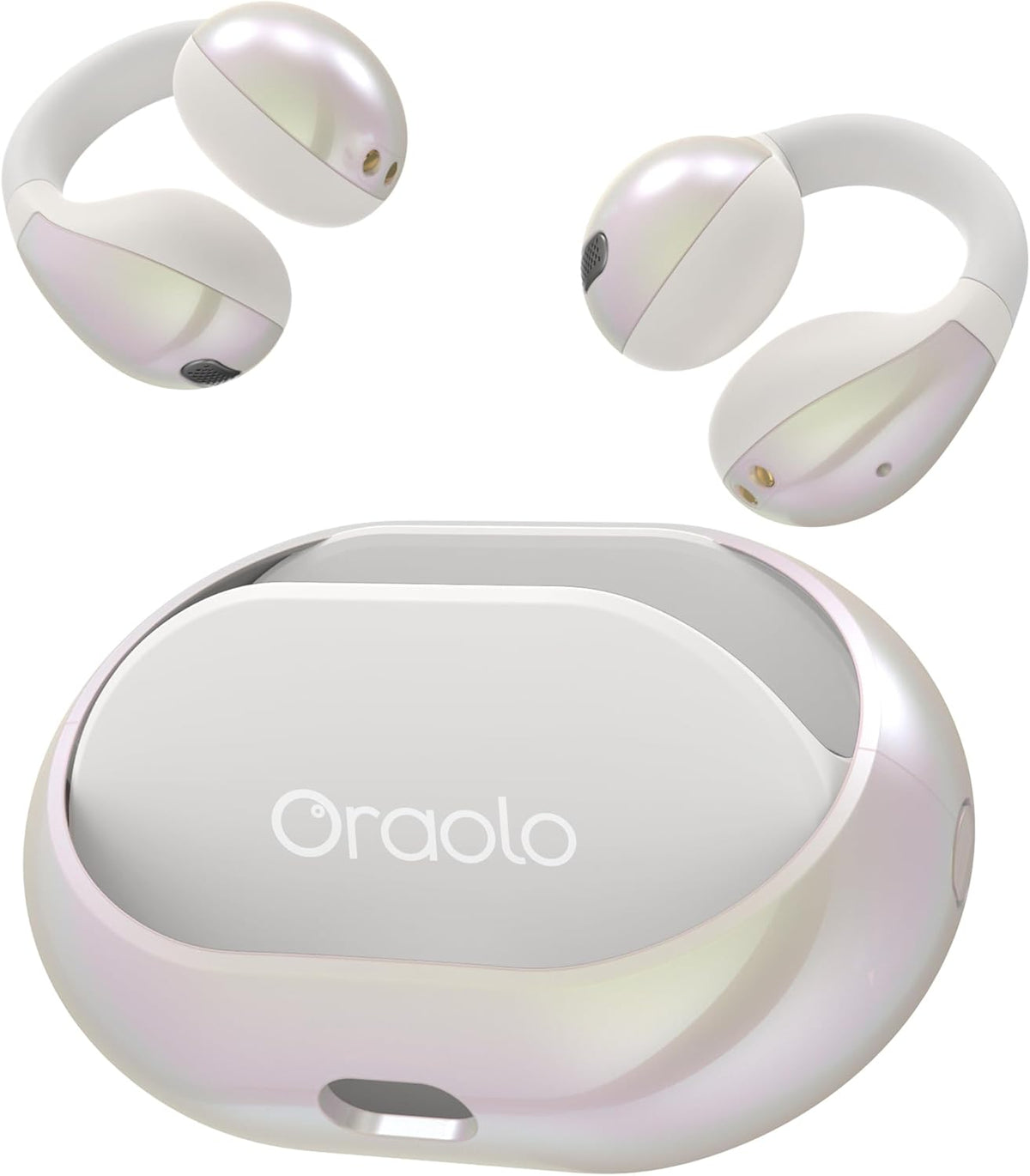 Oraolo Open Ear AC600 Headphones  Bluetooth 6.0 Wireless Earbuds with HiFi Stereo  Clip-On Earbuds with ENC Clear Call  24H Playtime  Touch Control  IPX6 Waterproof Wireless Headphones for Outdoor